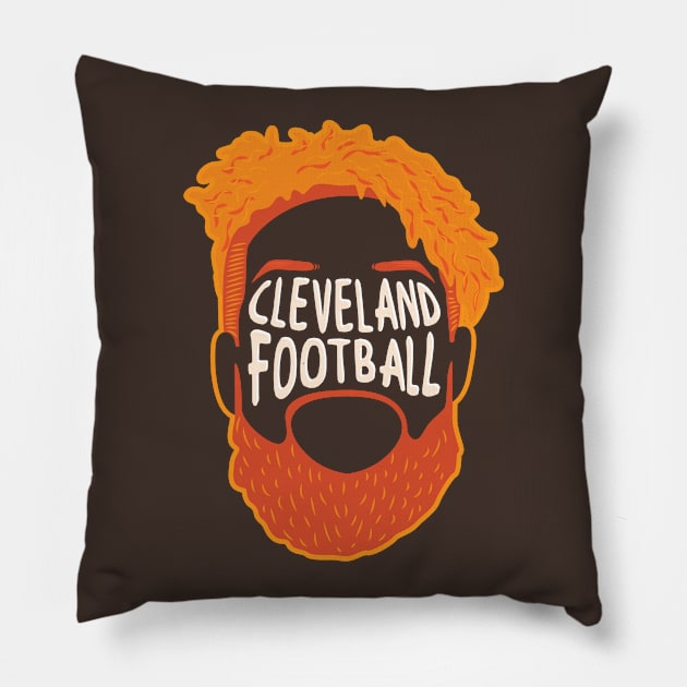 Cleveland Football New Addition Pillow by DeepDiveThreads