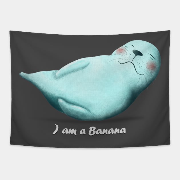 I am a banana Tapestry by EGGnTEDDY