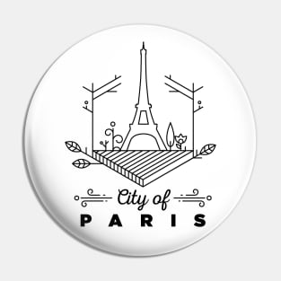 Paris City Monogram Pin