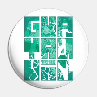 Guayaquil, Ecuador City Map Typography - Watercolor Pin