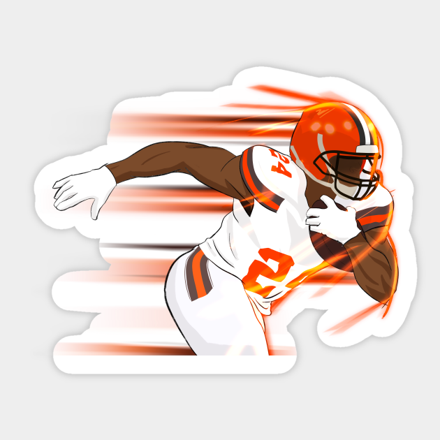 A Running Chubb - Football - Sticker