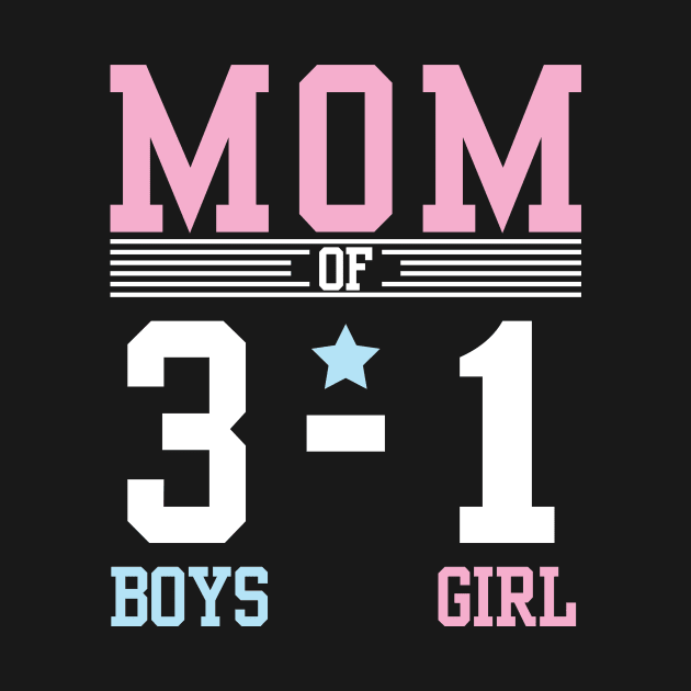 Mom Of The 3 Boys 1 Girl Son Daughter Happy Mother Day Mommy by DainaMotteut