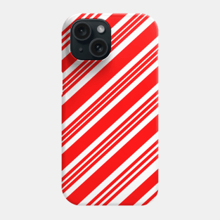 Red Candy Cane Stripes Phone Case