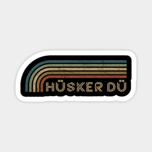 Husker Du Retro Stripes Magnet