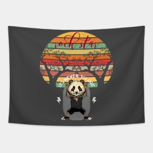 Rock Star Panda: It's Never Too Late Tapestry