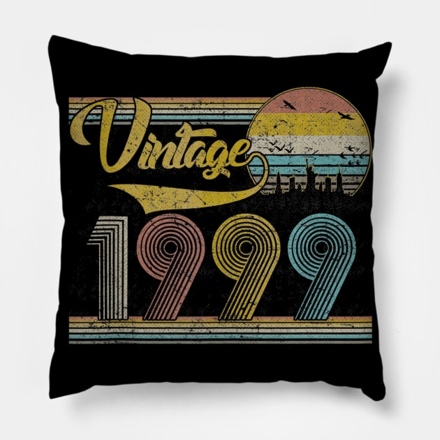 Classic 21st birthday gift for men women Vintage 1999 Pillow by teudasfemales