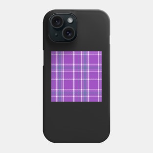 Academia Plaid Tartan in Lavender, White, and Purple Phone Case