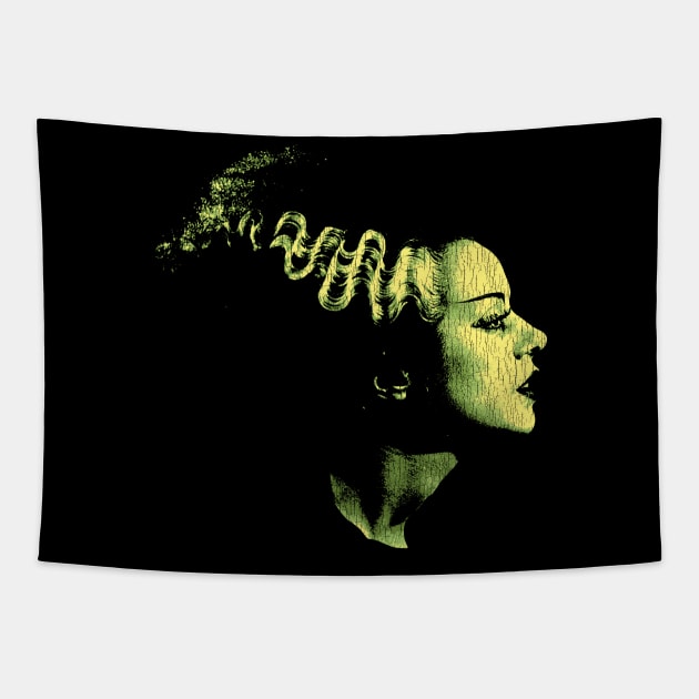 Monster Bride of Frankenstein Tapestry by Suka Gitarsar