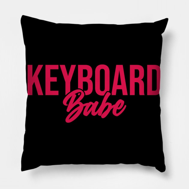 Keyboard babe musician student gift Pillow by NeedsFulfilled