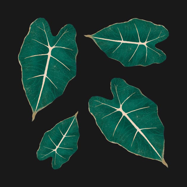 Monstera Leaf Alocasia Illustration by ChloesNook