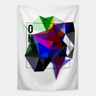 Abstract Geometric Collage Tapestry