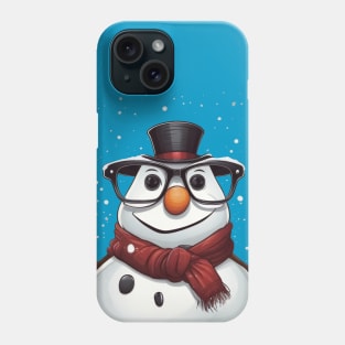 Cute Frosty with glasses Phone Case