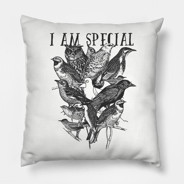 I am special - birds Pillow by artlahdesigns