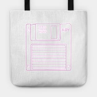 Floppy Disk (Pastel Violet Lines) Analog / Computer Tote