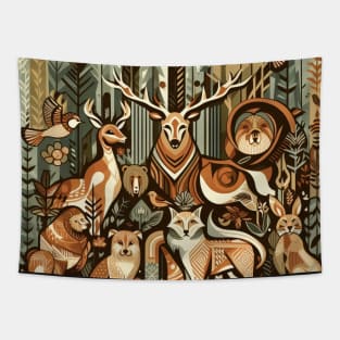 Great Family of the Forest Tapestry