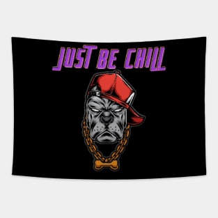 Pug just be chill T-shirt Tapestry