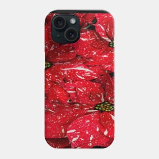 Red and White Flower Petals Phone Case