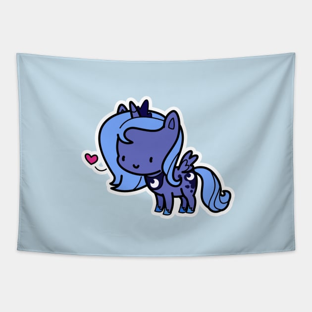 Princess Luna (Season 1) chibi Tapestry by Drawirm