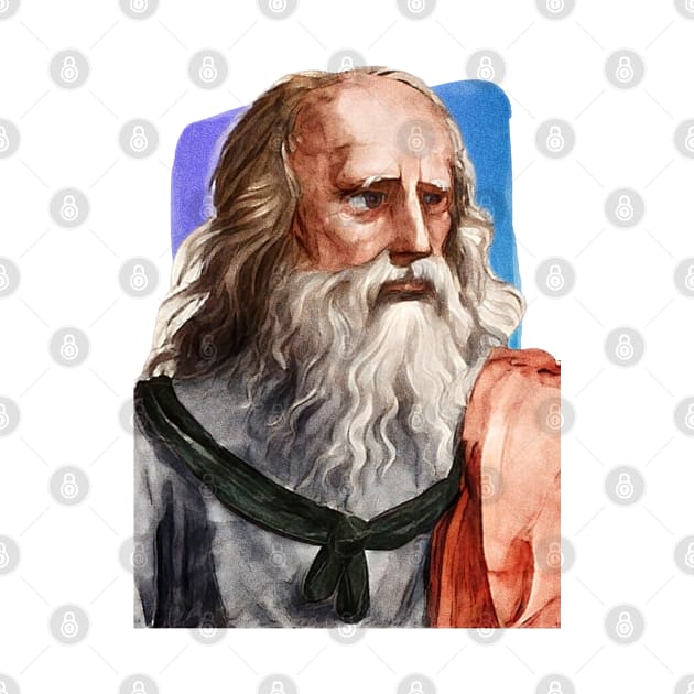 Greek Philosopher Plato illustration by Litstoy 