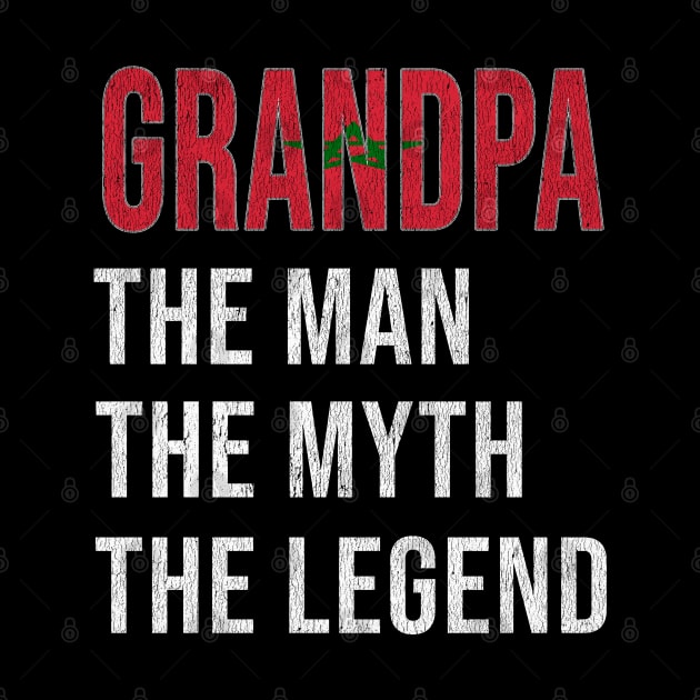 Grand Father Moroccan Grandpa The Man The Myth The Legend - Gift for Moroccan Dad With Roots From  Morocco by Country Flags