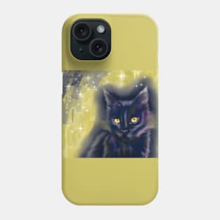 black cat night Phone Case