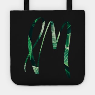 M initial cursive Tote