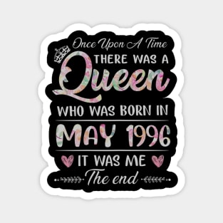 Girls 24th Birthday Queen May 1996 24 Years Old Magnet