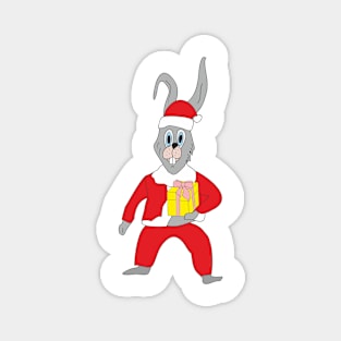 Christmas Bunny Magnet