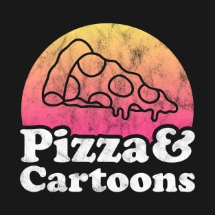 Pizza Lover Pizza and Cartoons T-Shirt