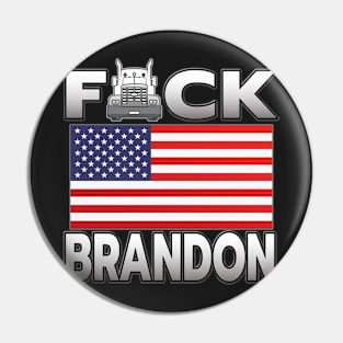 F-CK BRANDON FREEDOM CONVOY - TRUCKERS FOR FREEDOM - USA FREEDOM CONVOY 2022 TRUCKERS SILVER GRAY LETTERS Pin