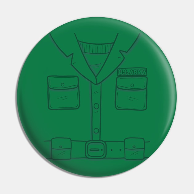 Green Plastic Army Man Halloween Costume Pin by APSketches