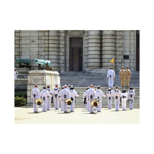 Annapolis Naval Academy - Band Leaving Noon Meal Formation by SusanSavad