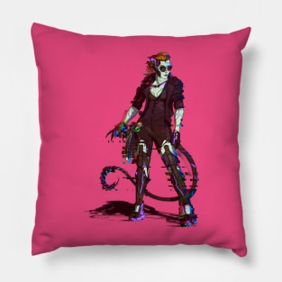 cyberpunk catwoman Pillow