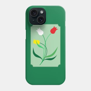 Spring, tulips in 3 colors Phone Case