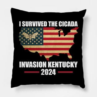 I Survived The Cicada Invasion Kentucky 2024 Pillow