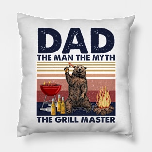 Bear Dad The Man The Myth The Grill Master Pillow