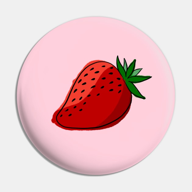 Red Juicy Strawberry Pin by SemDesigns