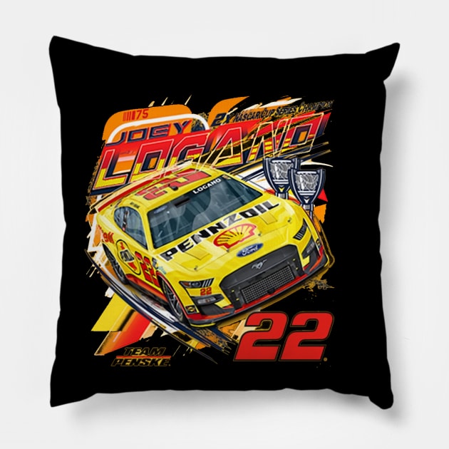 Joey Logano Car Pillow by art.Hamdan