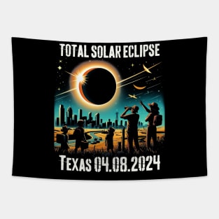 2024 Solar Eclipse Texas USA Totality Tapestry