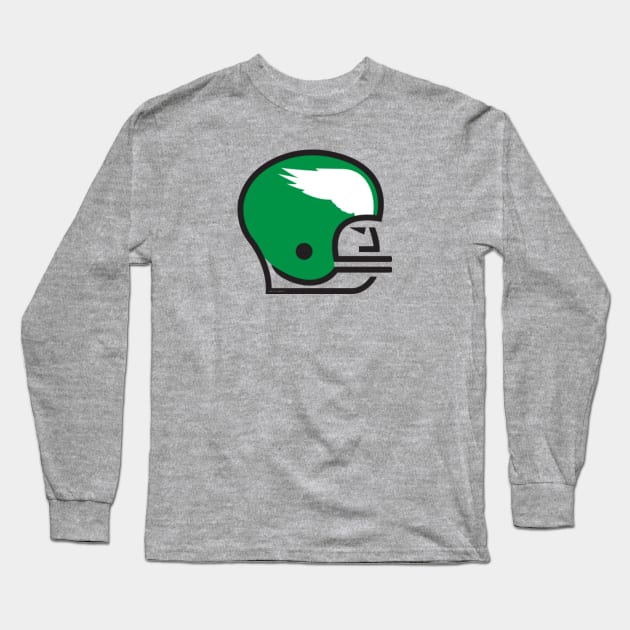 Philadelphia Eagles Throwback Helmet Long Sleeve Tee