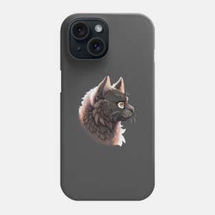 Black British Longhair Side Portrait Phone Case