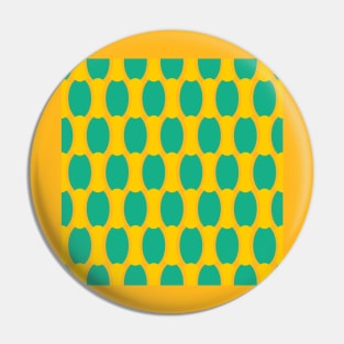 Green and Gold Pattern Pin