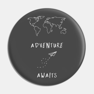 Adventure Awaits Map - White Pin