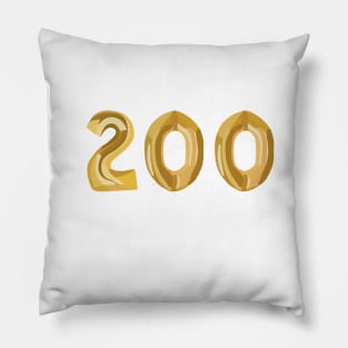 200 gold balloons Pillow