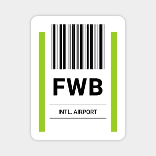 FWB Airport Baggage Label Magnet