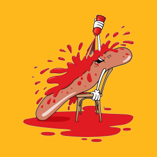 Happy Hotdog Ketchup Flashdance Shower T-Shirt