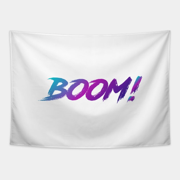 Boom! 90s Slang With 90s Colors Tapestry by The90sMall