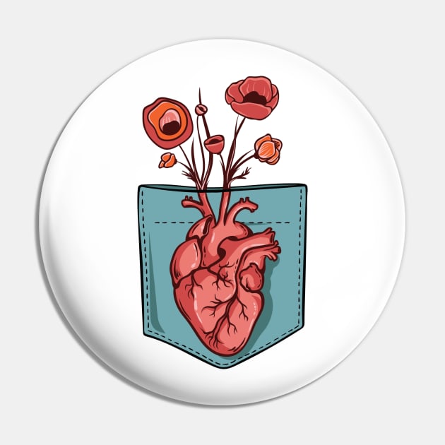 Heart Pocket Pin by Pocket Puss