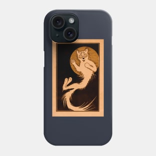 Crazy cat on the moon Phone Case