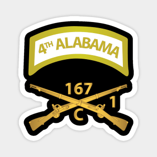 Army - Company C,  1st Batalion, 167th Infantry Regiment - 4th Alabama w Inf Branch wo Txt X 300 V1 Magnet